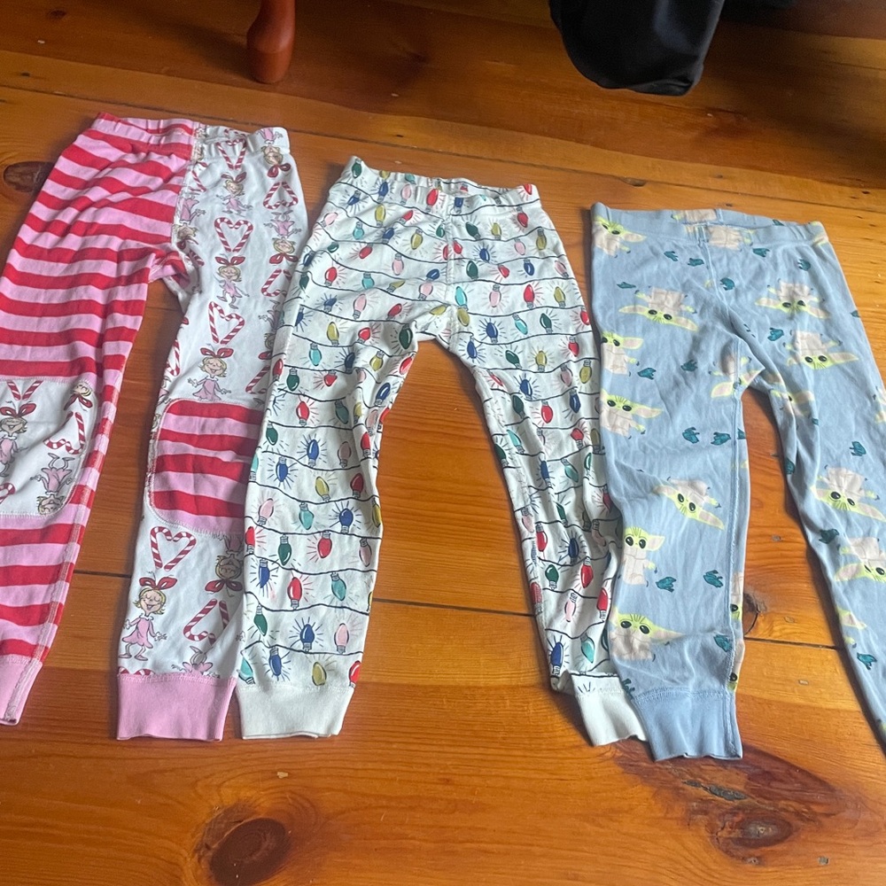 3 Hanna Andersson Kids Pajama bottoms sz 6/7 120cm